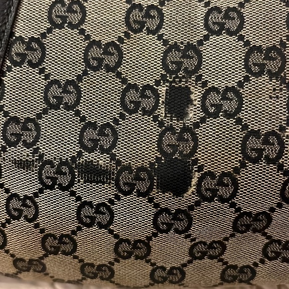 Authentic GUCCI GG BEIGE MONOGRAM HOBO BAG - Picture 8 of 12